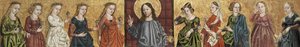 Salvator Mundi tussen de wijze en dwaze maagden door Unbekannt Unbekannt